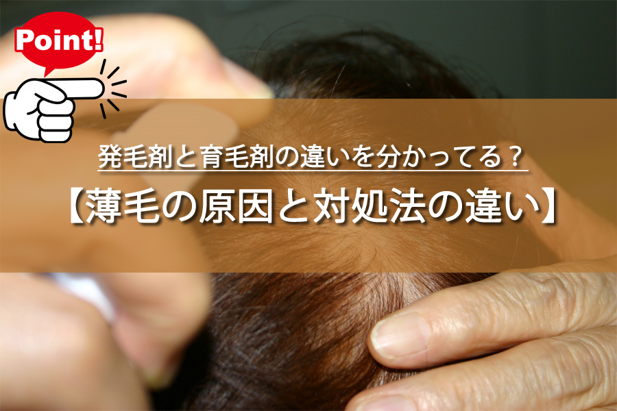 薄毛対策の意外な盲点！発毛剤と育毛剤の違いを分かってる？